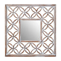 Orsina Indus Antique White Lattice Wall Mirror – Decorative Geometric