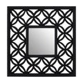 Orsina Indus Square Black Lattice Wall Mirror – Geometric Modern Decor