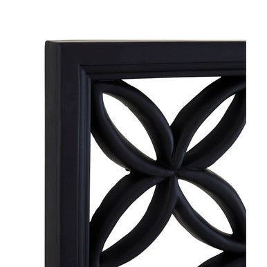Orsina Indus Square Black Lattice Wall Mirror – Geometric Modern Decor