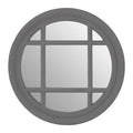 Hawthorne Round Wall Mirror by Orsina – Antique Grey Panel Effect