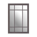 Orsina Hawthorne Window Mirror – Antique Grey Wood 9-Panel Wall Mirror