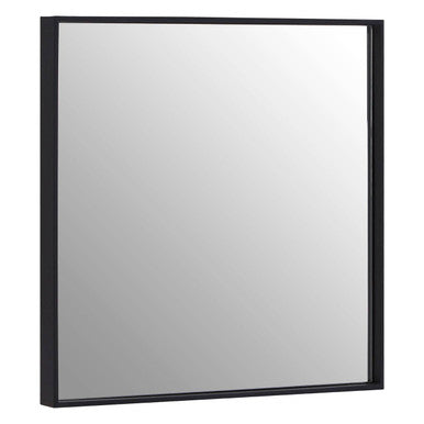 Orsina Matt Black Small Square Wall Mirror – Bevelled Glass Design