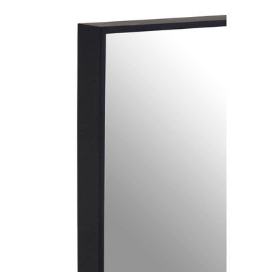 Orsina Matt Black Small Square Wall Mirror – Bevelled Glass Design