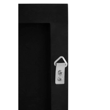 Orsina Loretta Large Square Wall Mirror – Matte Black Bevelled Glass