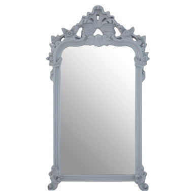 Orsina Gabrieli Grey Wall Mirror – Ornate Rectangular Mirror