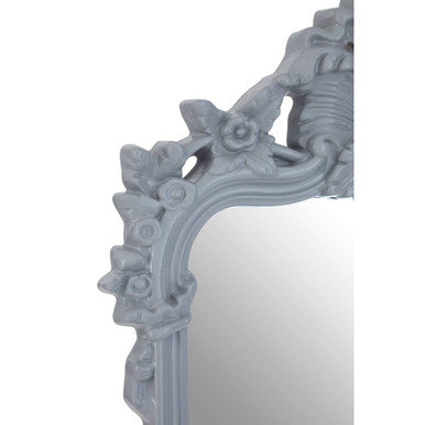Orsina Gabrieli Grey Wall Mirror – Ornate Rectangular Mirror