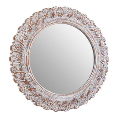 Orsina Plume Antique Grey Acanthus Leaf Wall Mirror – Decorative Mirror
