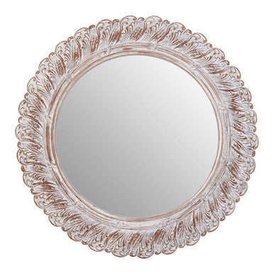 Orsina Plume Antique Grey Acanthus Leaf Wall Mirror – Decorative Mirror