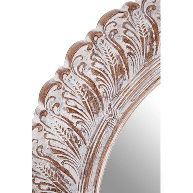 Orsina Plume Antique Grey Acanthus Leaf Wall Mirror – Decorative Mirror