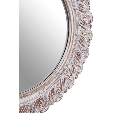 Orsina Plume Antique Grey Acanthus Leaf Wall Mirror – Decorative Mirror