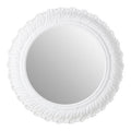 Orsina Plume Wall Mirror – Antique White Acanthus Leaf Accent Mirror