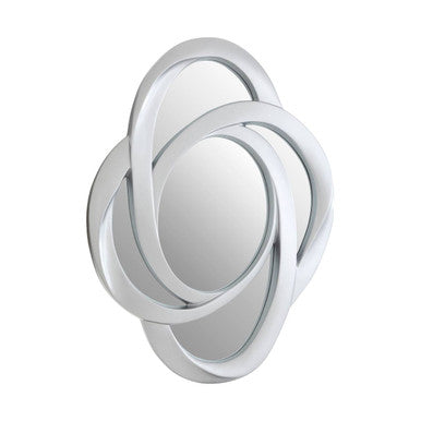 Orsina Opus Silver Elliptical Wall Mirror – Modern Sculptural Design