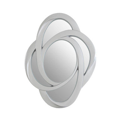 Orsina Opus Silver Elliptical Wall Mirror – Modern Sculptural Design