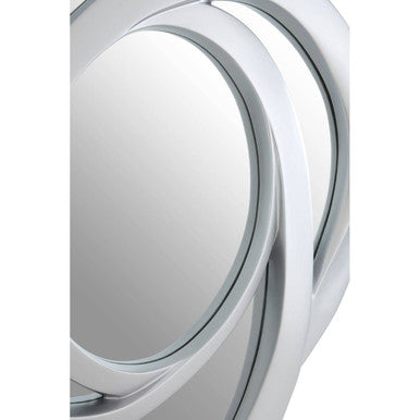 Orsina Opus Silver Elliptical Wall Mirror – Modern Sculptural Design