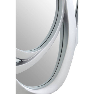 Orsina Opus Silver Elliptical Wall Mirror – Modern Sculptural Design