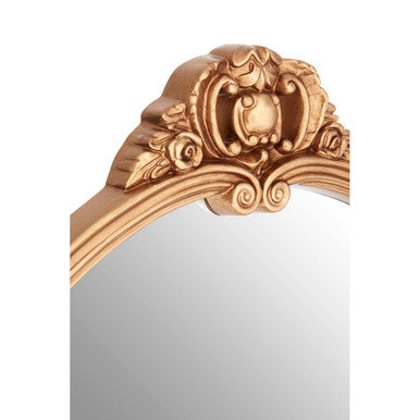 Orsina Tina Round Wall Mirror – Gold Finish Acanthus Leaf Decor