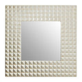 Orsina Dimano 3D Geometric Wall Mirror – Champagne Finish Modern Decor