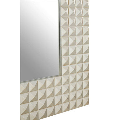 Orsina Dimano 3D Geometric Wall Mirror – Champagne Finish Modern Decor