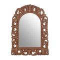 Orsina Tristram Leaf Wall Mirror – Antique Brown Neoclassical Decor