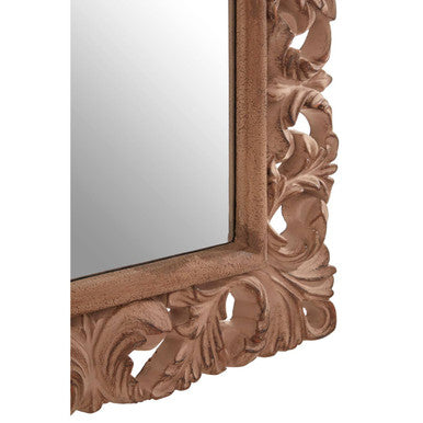 Orsina Tristram Leaf Wall Mirror – Antique Brown Neoclassical Decor