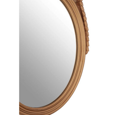 Orsina Le Marais Gold Oval Wall Mirror – Neoclassical Floral Design