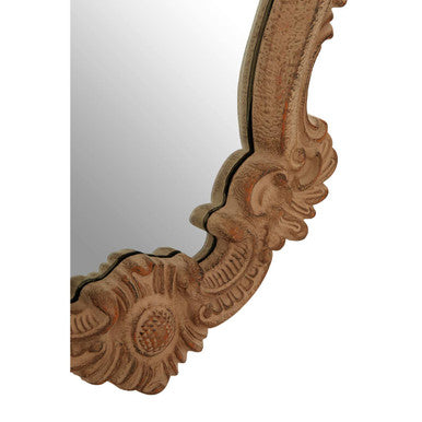 Orsina Broschi Rococo Wall Mirror – Antique Brown Ornate Design