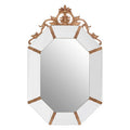 Orsina Milana Octagonal Wall Mirror – Gold Resin Neoclassical Frame