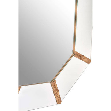 Orsina Milana Octagonal Wall Mirror – Gold Resin Neoclassical Frame