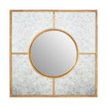 Orsina Zariah Art Deco Wall Mirror – Gold Finish Oval Mirror