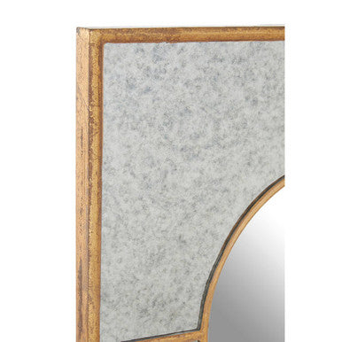 Orsina Zariah Art Deco Wall Mirror – Gold Finish Oval Mirror
