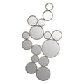 Orsina Zariah Large Silver Multi Circle Wall Mirror | Sculptural Art