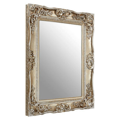 Orsina Adelere Ornate Foliage Wall Mirror – Champagne Gold Rectangular