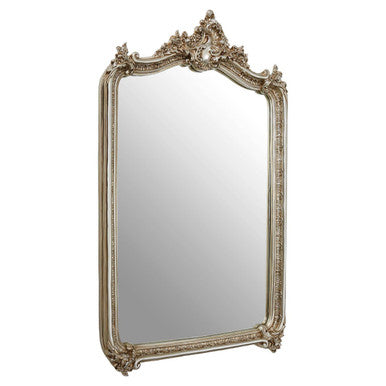 Orsina Adelere Ornate Arched Wall Mirror – Champagne Gold Finish