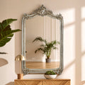 Orsina Adelere Ornate Arched Wall Mirror – Champagne Gold Finish