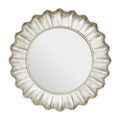 Orsina Adelere Scalloped Wall Mirror – Round Champagne Finish Decor
