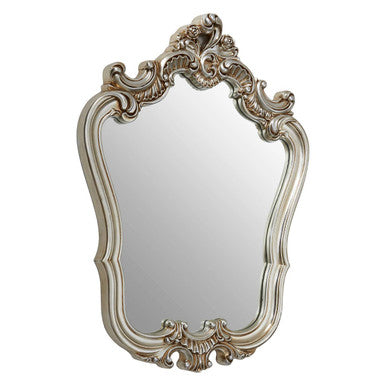 Orsina Adelere Rose Crest Wall Mirror – Champagne Floral Accent
