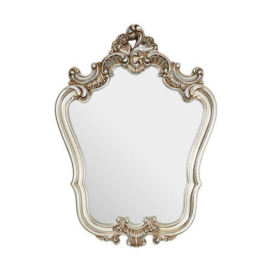 Orsina Adelere Rose Crest Wall Mirror – Champagne Floral Accent