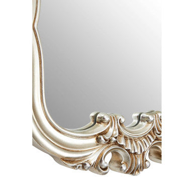 Orsina Adelere Rose Crest Wall Mirror – Champagne Floral Accent