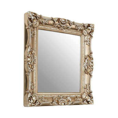 Orsina Adelere Ornate Square Wall Mirror – Champagne Finish