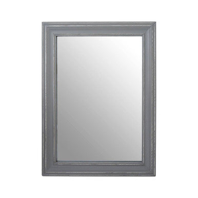 Orsina Henley Rectangular Wall Mirror – Antique Grey Carved Wood