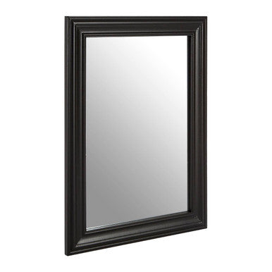 Orsina Henley Black Wall Mirror | Large Rectangular Solid Wood Frame