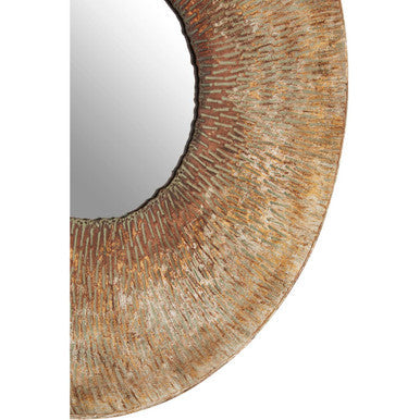 Orsina Faiza Gold Large Textured Wall Mirror | Metal Statement Piece