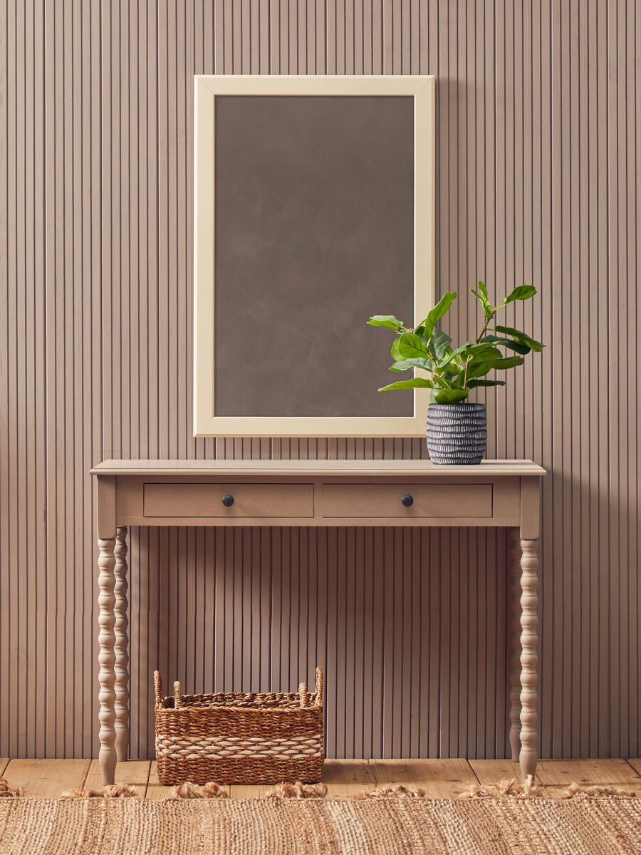 Orsina Heritage Wall Mirror – Antique White Nordic Wood Frame