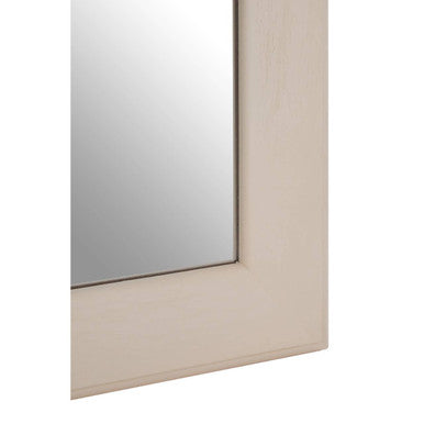 Orsina Heritage Wall Mirror – Antique White Nordic Wood Frame