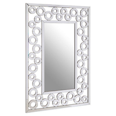 Orsina Puzzle Wall Mirror – Contemporary Scrolled Circular Frame