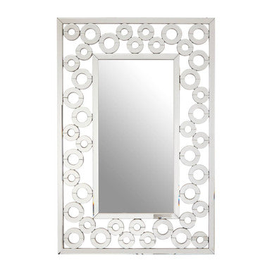 Orsina Puzzle Wall Mirror – Contemporary Scrolled Circular Frame