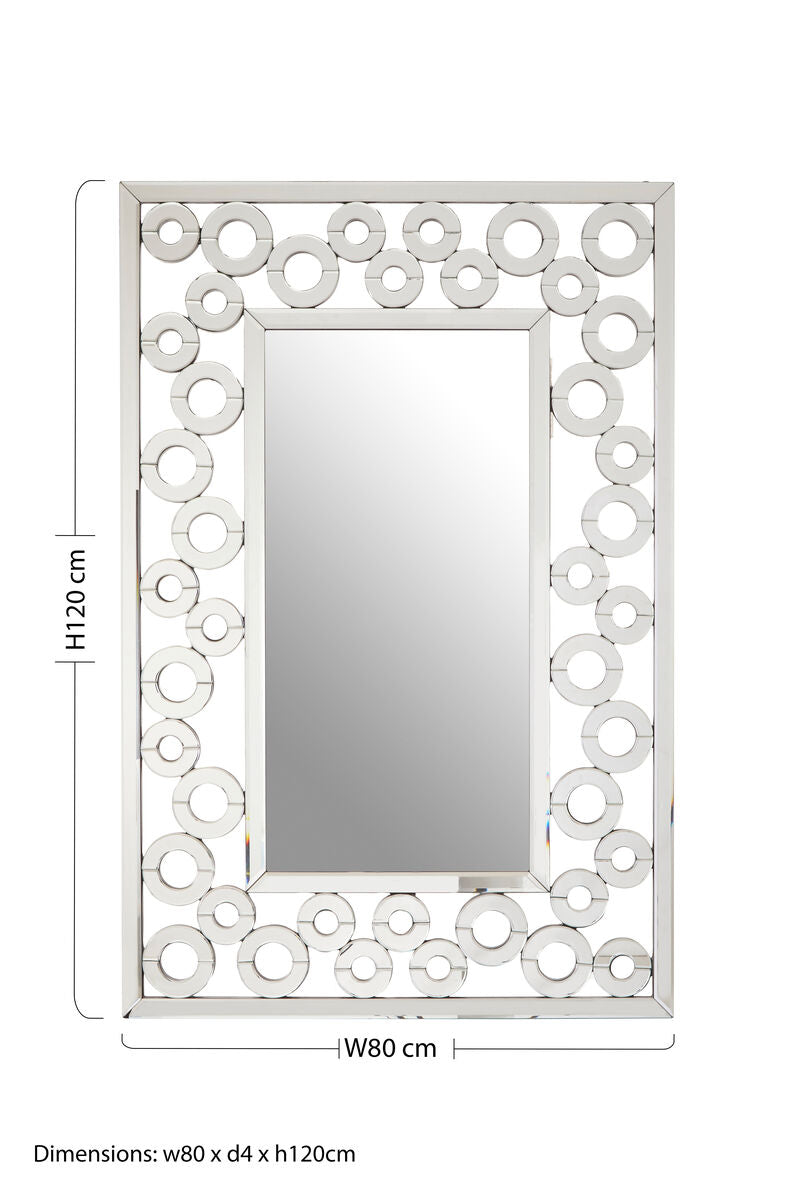 Orsina Puzzle Wall Mirror – Contemporary Scrolled Circular Frame
