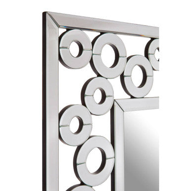 Orsina Puzzle Wall Mirror – Contemporary Scrolled Circular Frame