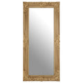 Orsina Chloe Wooden Wall Mirror – Natural Wood with Carved Accents