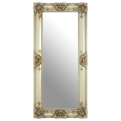 Orsina Cara Ornate Silver Wall Mirror – Neoclassical Wooden Frame